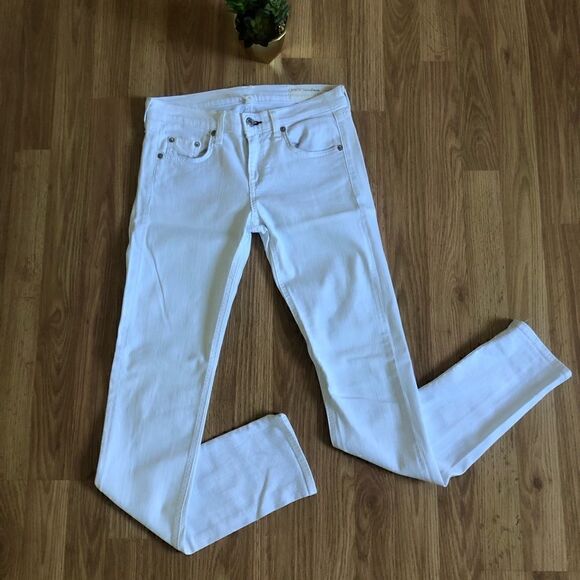 rag & bone THE DRE Jean Aged Bright White Jeans - Picture 3 of 11